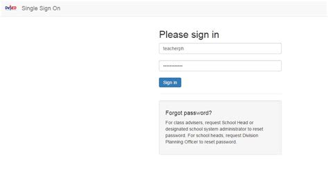 deped lis sign in|ebeis log in.